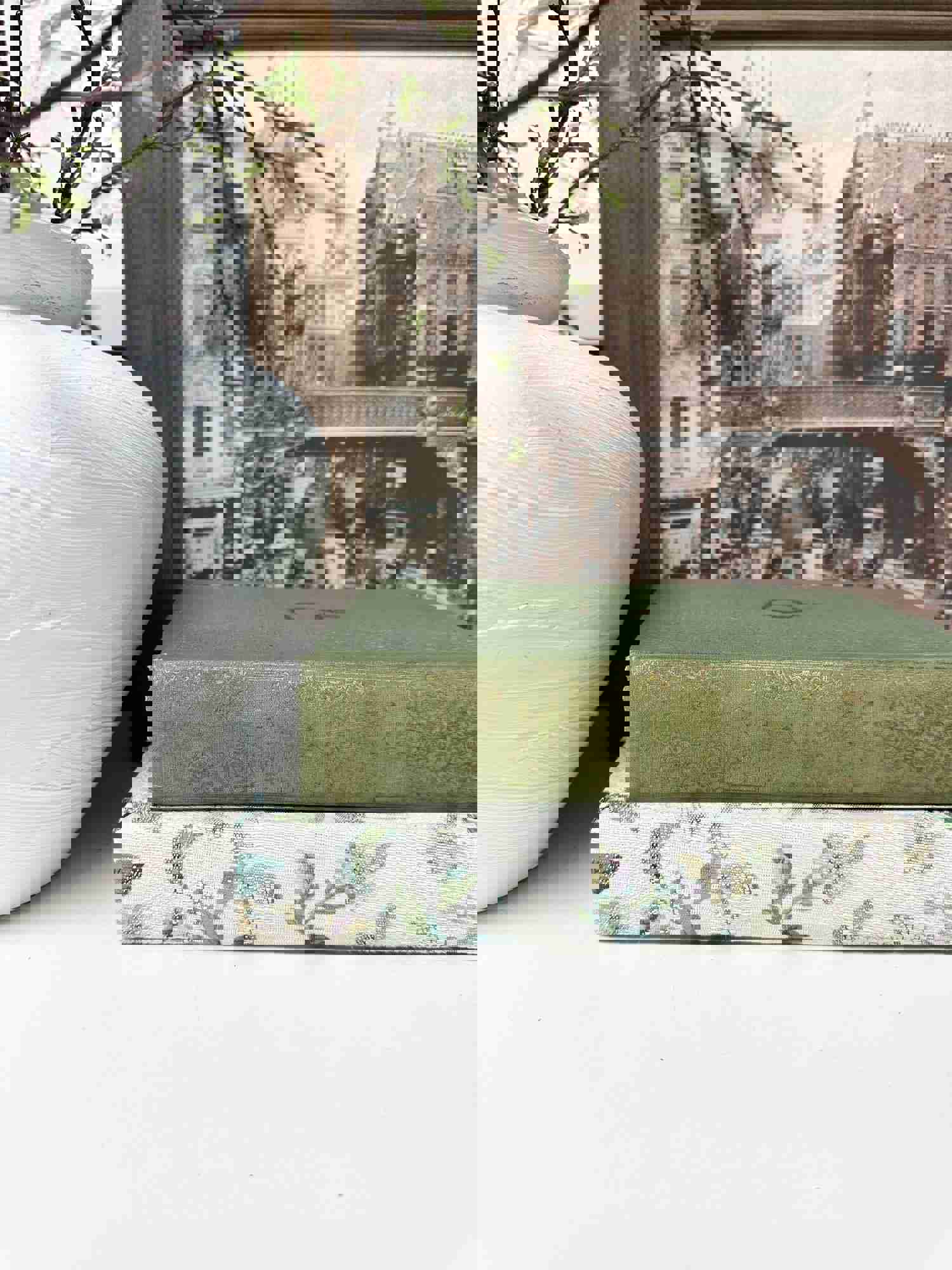 Green Decorative Books for Shelf and Home Decor