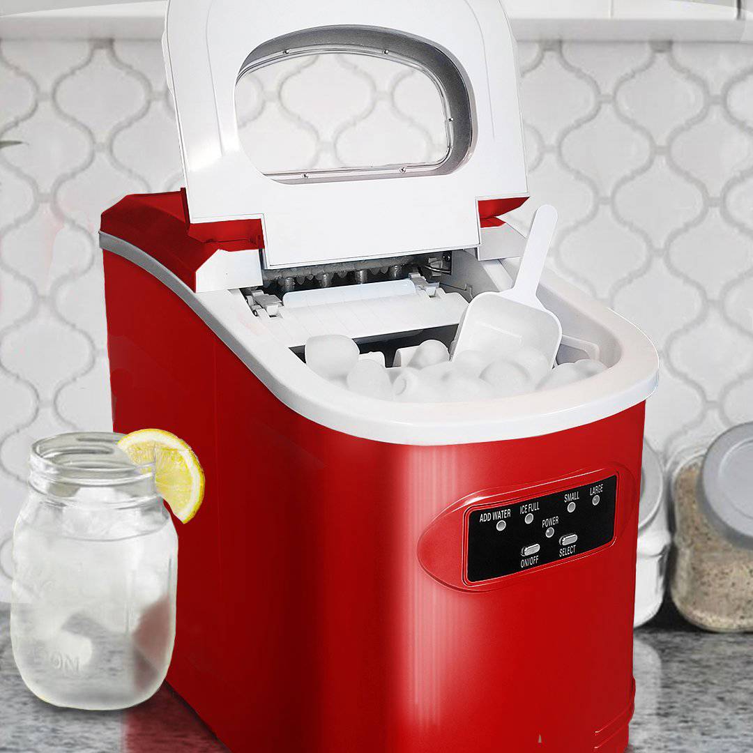 Whynter Compact Portable Ice Maker 27 lb Capacity – Metallic Red IMC-270MR