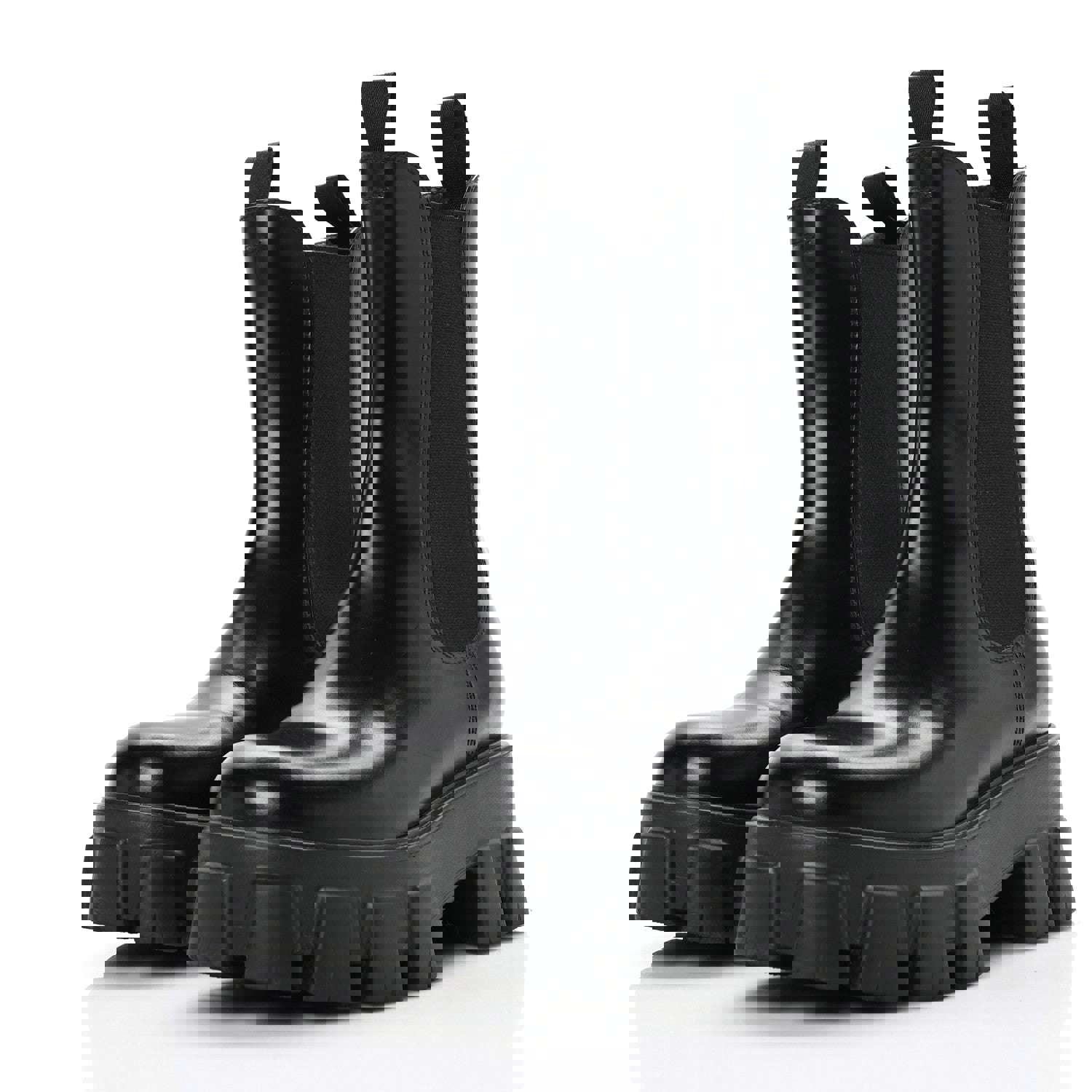 PRADA SPAZZOLATO ROIS MONLITH BRUSHED LEATHER CHELSEA BOOTS