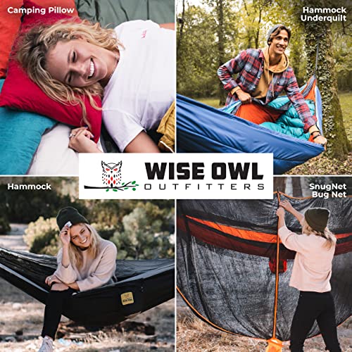 Wise Owl Outfitters Camping Hammock - Portable Lightweight Parachute Nylon for Outdoor Adventures