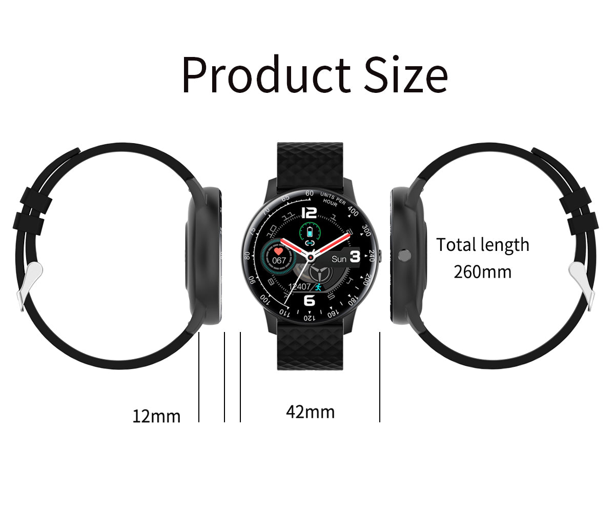 H30 Smart Watch - IP68 Waterproof Fitness Tracker with Heart Rate Monitoring for Men & Women