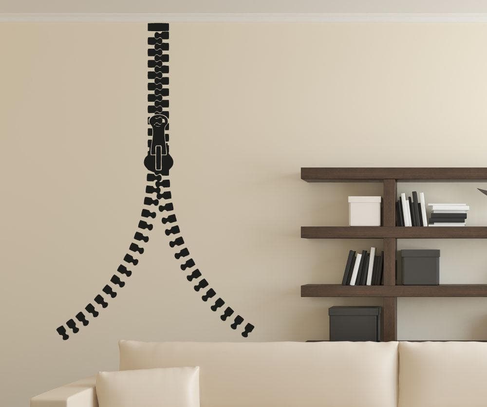 Vinyl Wall Decal Sticker Closing Zipper #OS_AA1344