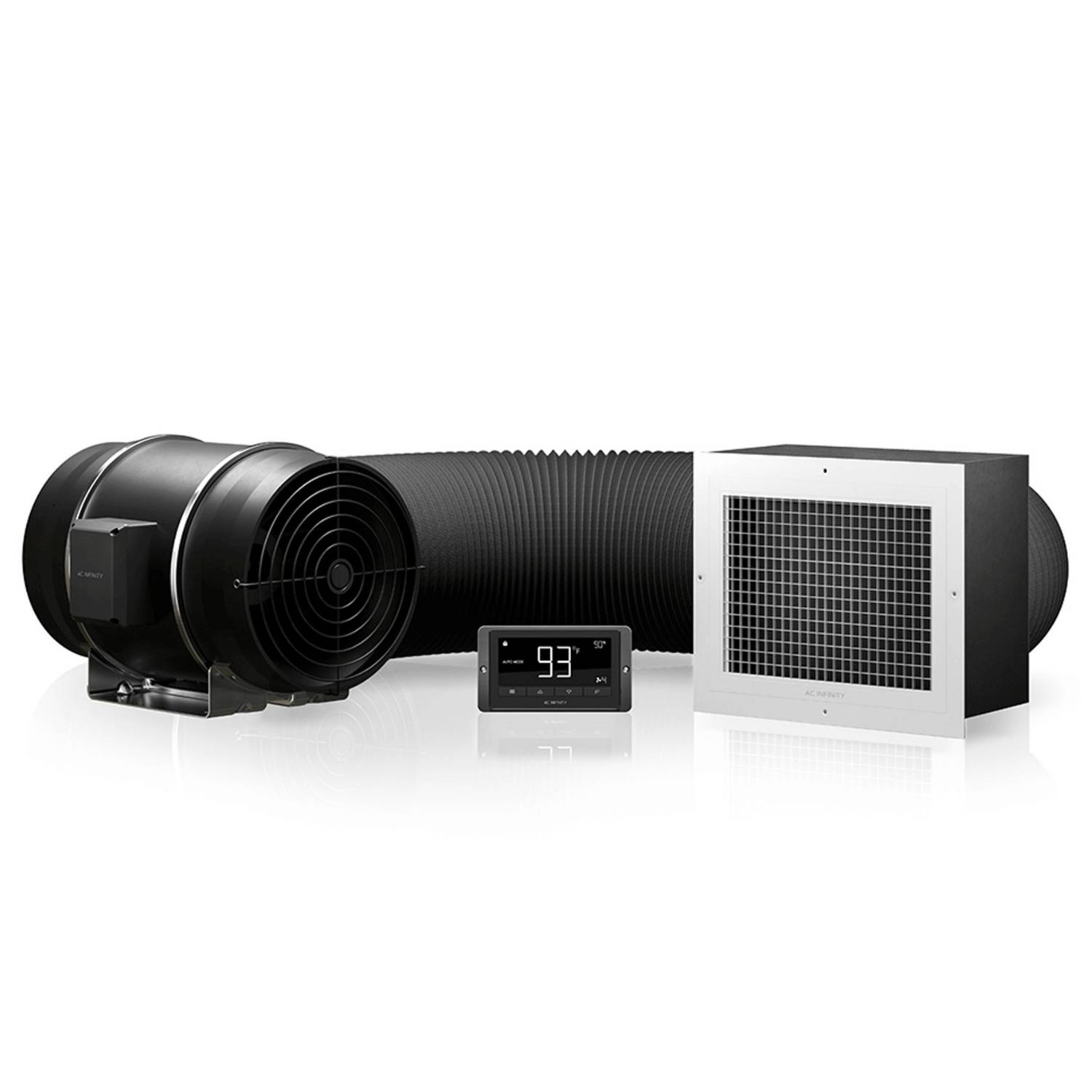 AC Infinity CLOUDWAY T10 Whole House EC Fan - 1200 CFM with Smart Temperature & Humidity Controller