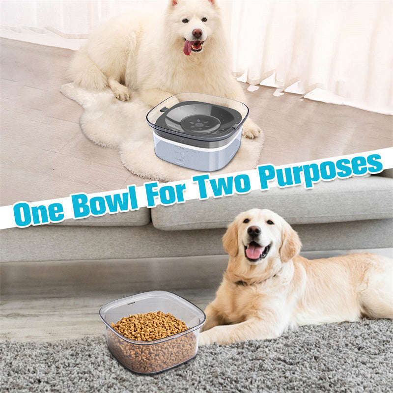 70oz Large Capacity Spill Proof Dog Water Bowl with Visible Water Level for Pets