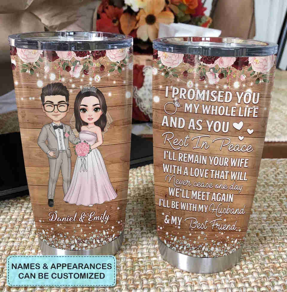 Personalized Custom Tumbler - Anniversary, Wedding Gift For Couple - This Girl Loves Her Husband