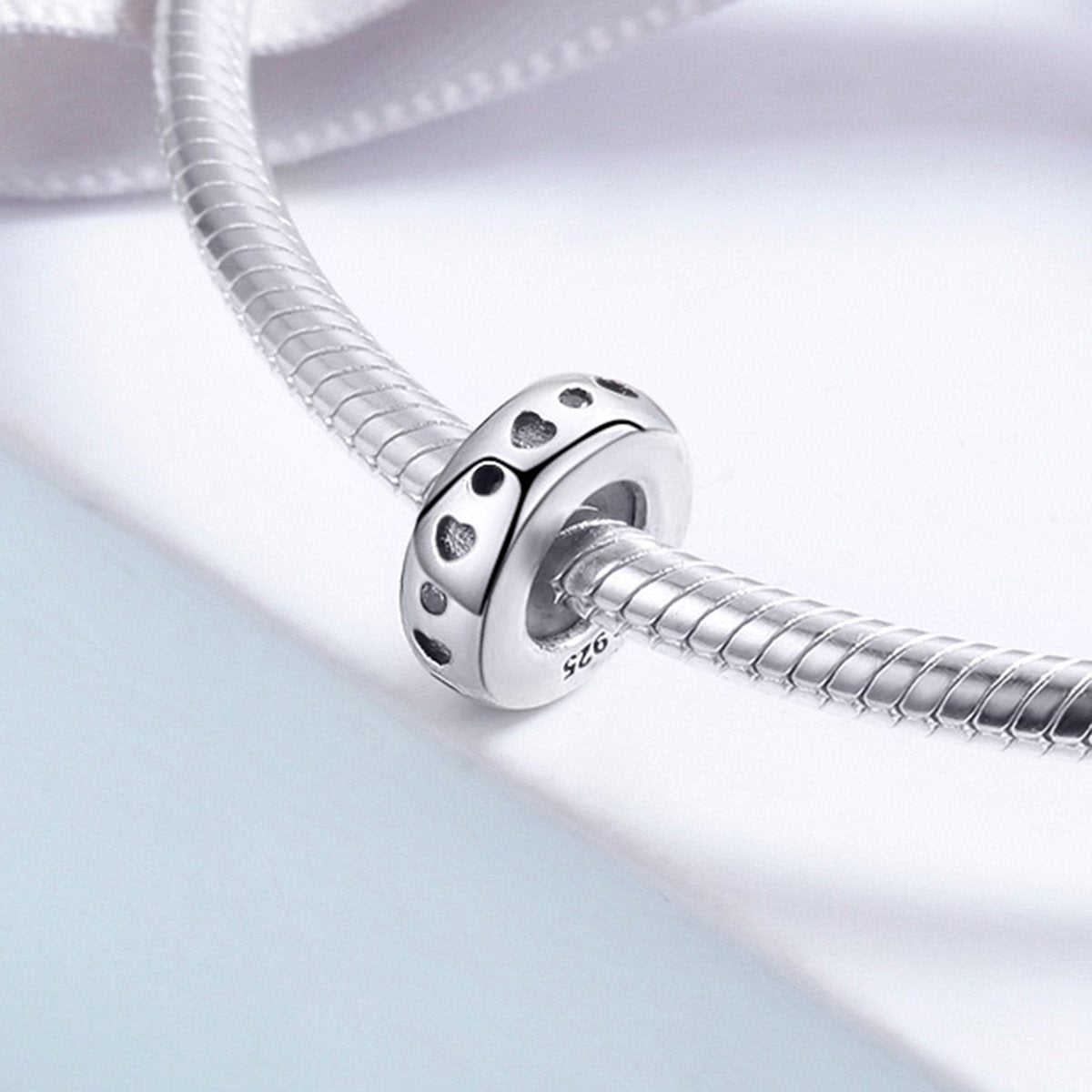 Sterling 925 Silver Love Circle Bead Pendant for Pandora & European Charm Bracelets