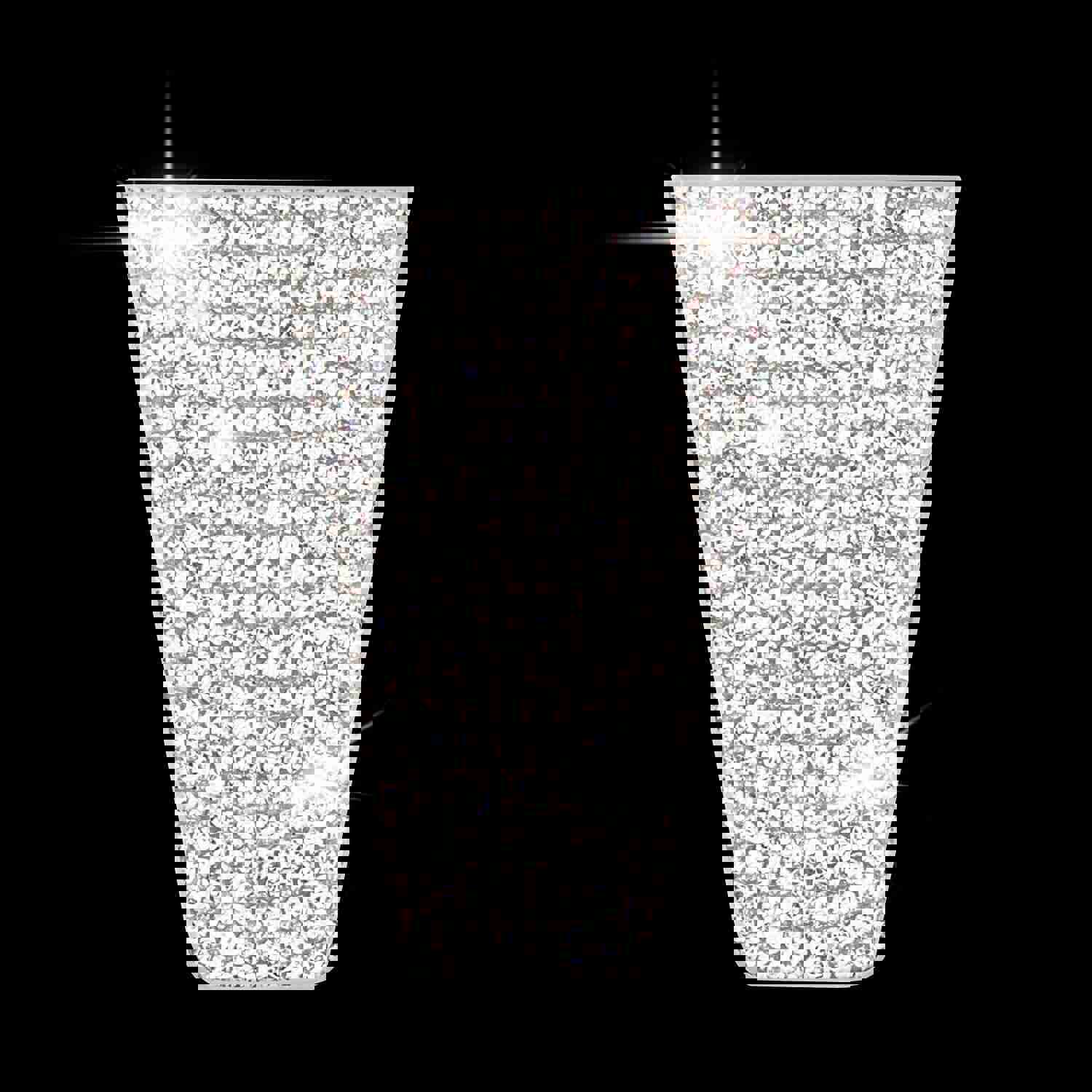 Tesla Model X & S Lower Steering Wheel Crystal Bling Sticker - Silver