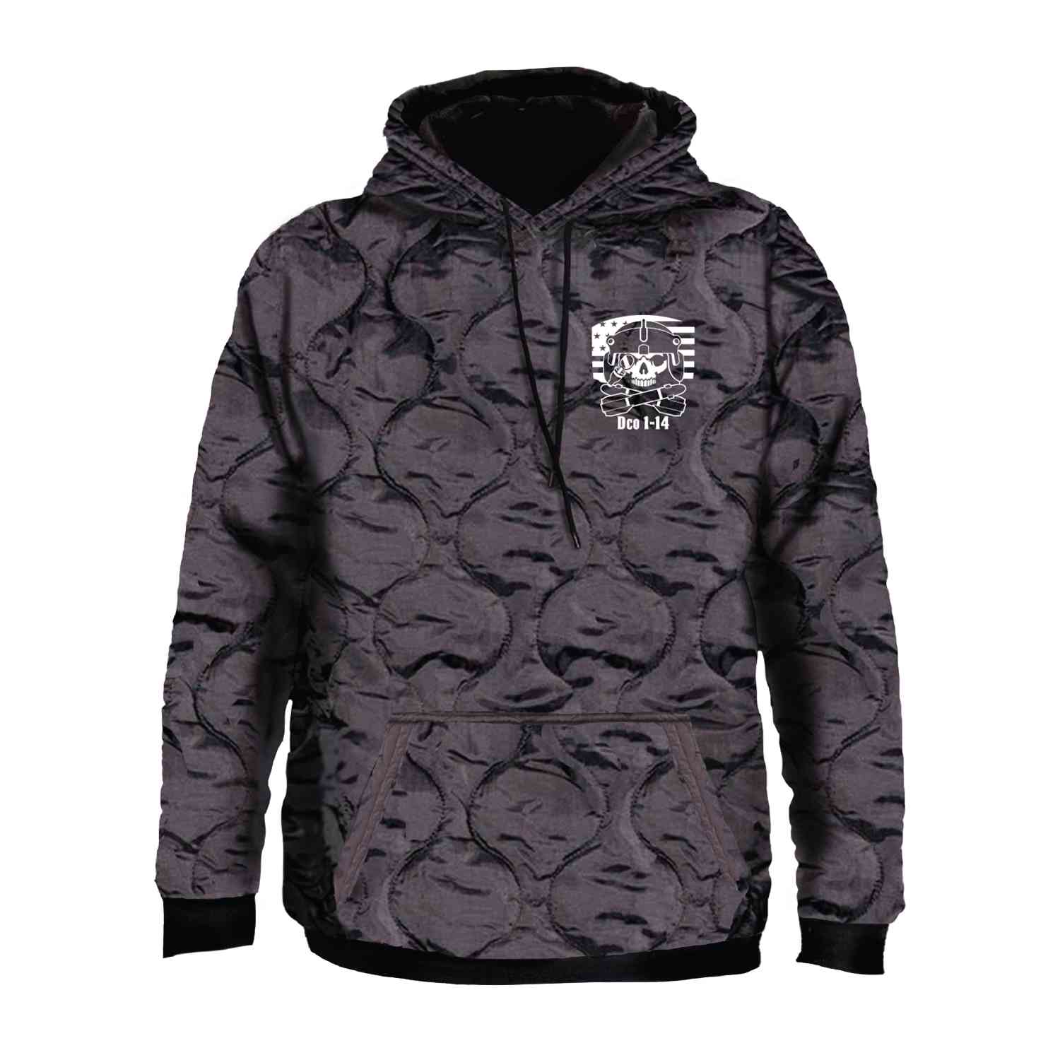 D CO, 1-14TH AVN REG APACHE Woobie Hoodie with Embroidery
