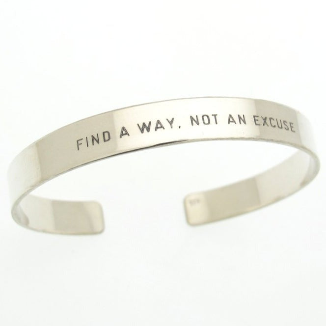 Fathers Day Gift - Engraved Sterling Silver Bracelet for Men