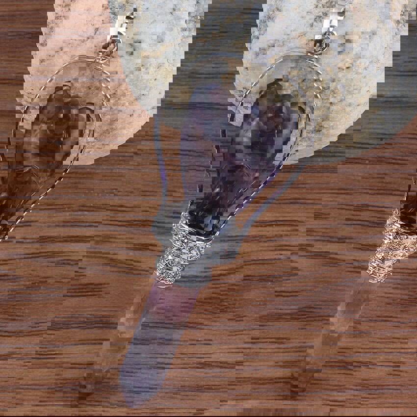 Natural Gnergy Gemstone Healing Crystal Hexagonal Angel Pendulum Pendant