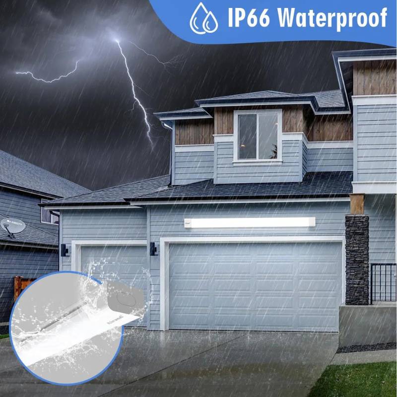 4ft LED Tri-proof Light - 36W, Dual Color (4000K & 5000K), 3600LM, Flicker-Free, Energy Efficient