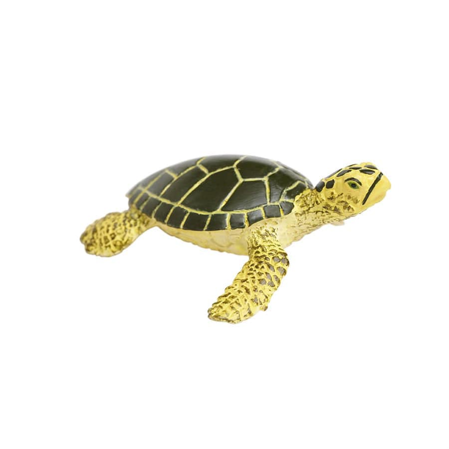Green Sea Turtle Baby Toy - Hand Painted & Professionally Sculpted