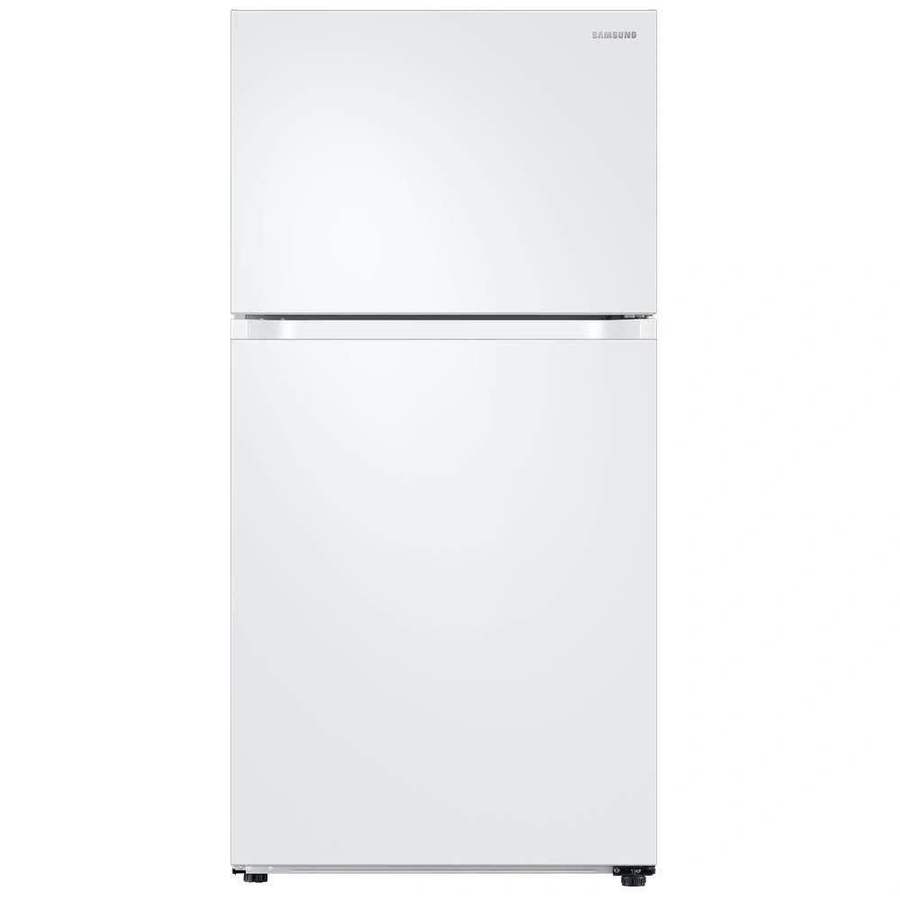 New Samsung 21.1 cu. ft. Top Freezer Refrigerator with FlexZone Freezer, White, Energy Star, Ice Maker (RT21M6215WW)