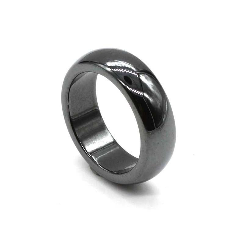 Natural Black Gallstone Health Care Ring for Unisex