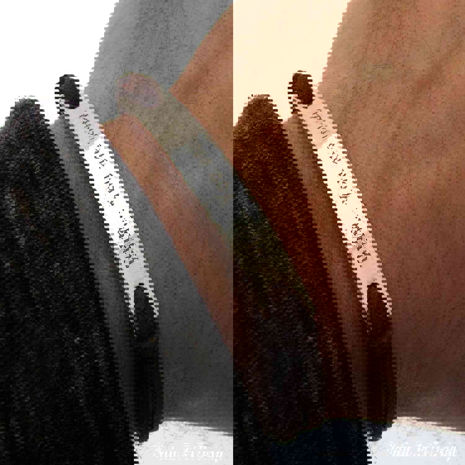 Personalized Leather Bracelet for Boyfriend - Custom Engraved Gift