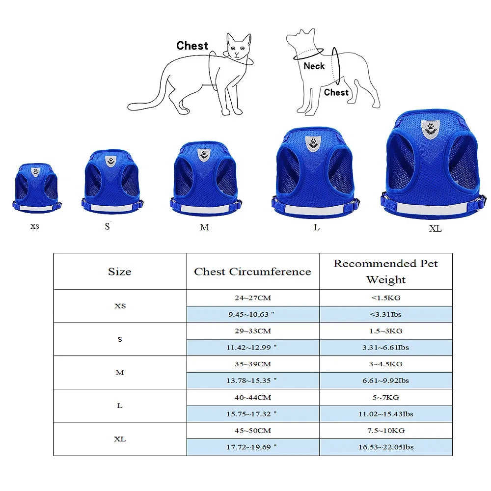 Premium Dog Harness and Leash Set for Small Dogs - Comfortable & Reflective Pet Accessories