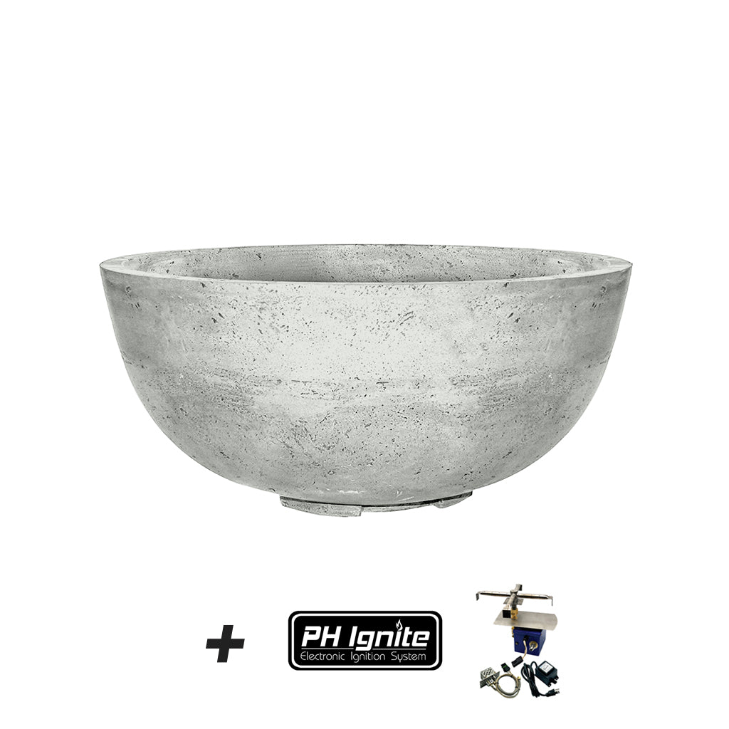 Moderno 1 Fire Bowl - Outdoor Gas Fire Pit with Lava Rocks