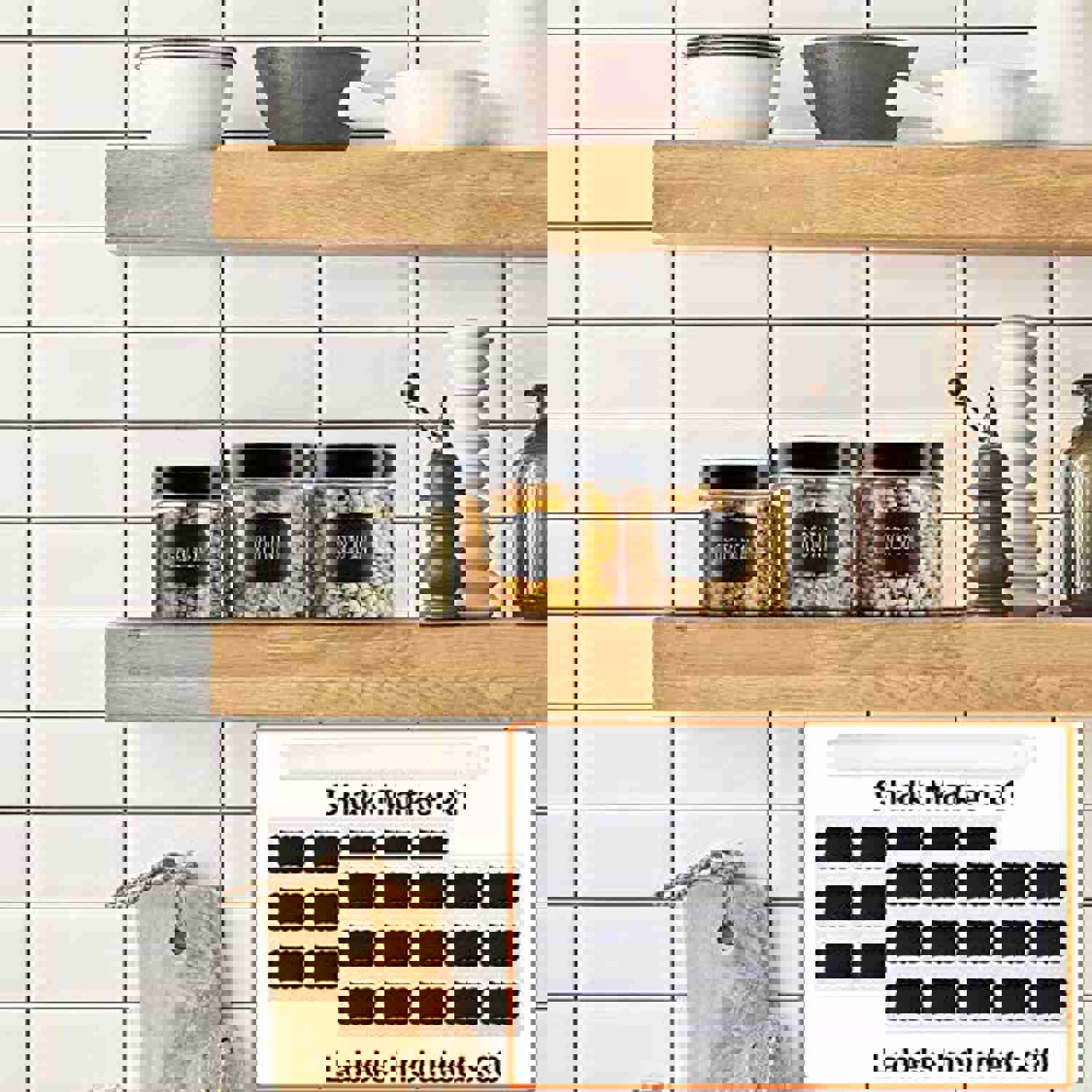 Vivimee 24 Pack Plastic Jars with Lids - 16 oz & 8 oz, Clear Leakproof Storage Containers for Food and DIY