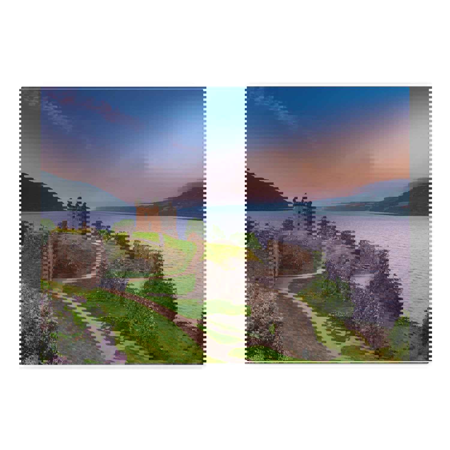 Ruins of Urquhart Castle Ness Scotland Nature Wilderness Photography Canvas Wall Art for Home Decor