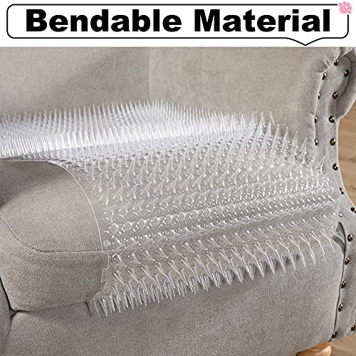 16 Pack Clear Cat Repellent Outdoor Mat with Spikes for Cats and Dogs