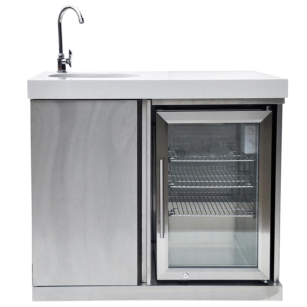 Mont Alpi MASF-SS 20 Stainless Steel Module Sink and Outdoor Fridge