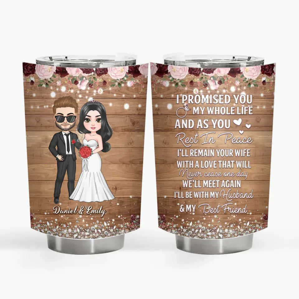 Personalized Custom Tumbler - Anniversary, Wedding Gift For Couple - This Girl Loves Her Husband