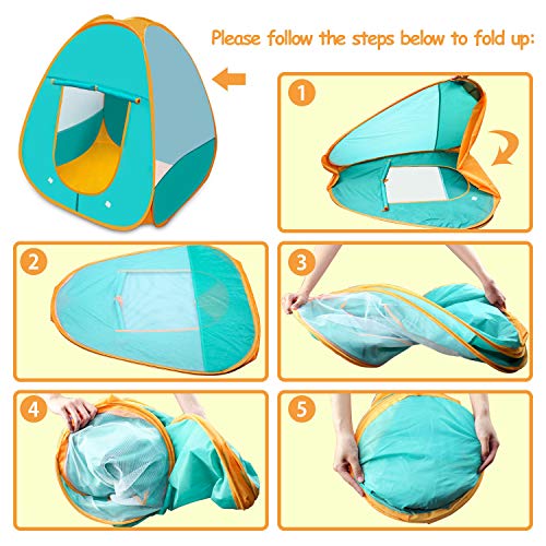 GrowthPic Kids Play Tent, Pretend Play Camping Tool Set with Campfire, Telescope, Walkie Talkies for Indoor Outdoor Activities