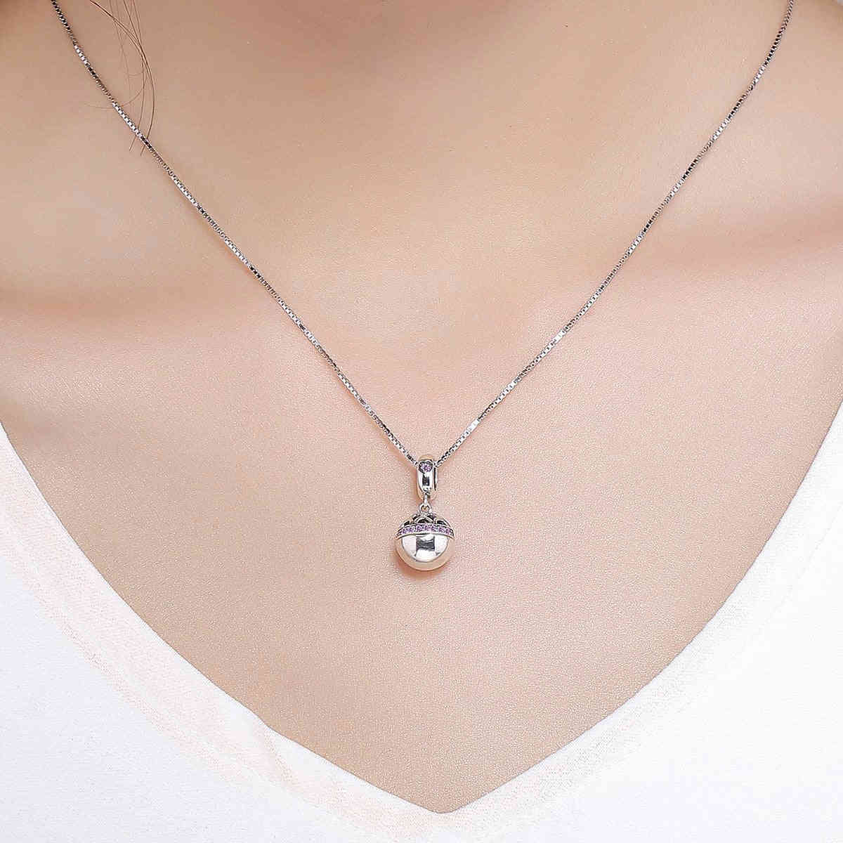 Sterling 925 Silver Hollow Round Box Pendant for Pandora & European Charm Bracelets