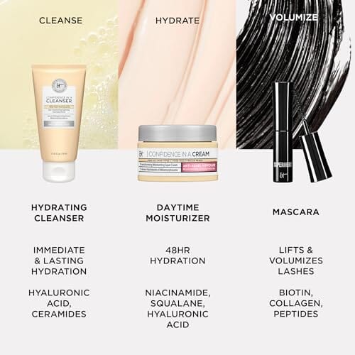 IT Cosmetics Best-Selling Travel Size Trio Gift Set – 3-Piece Eye Makeup + Facial Skincare Kit