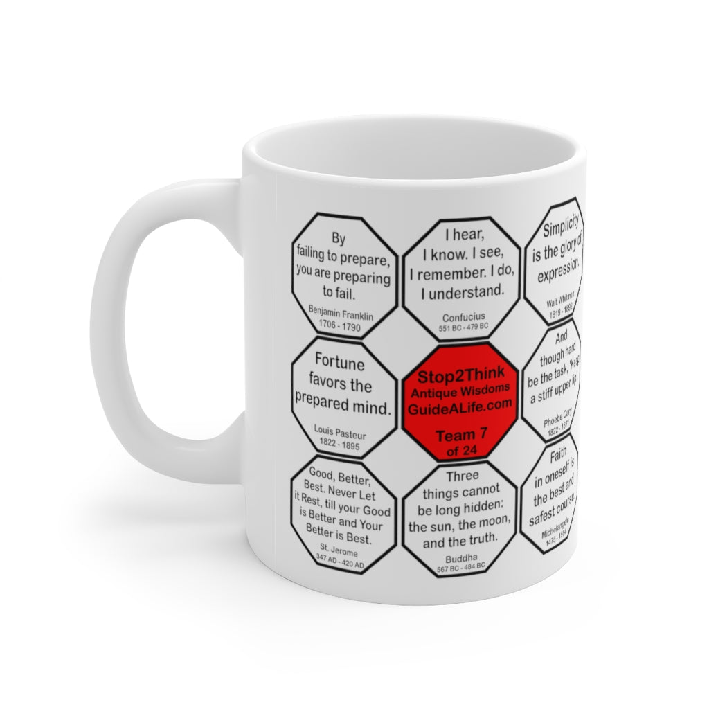MugWisdom Team 7 of 24 - Antique Wisdoms Ceramic 11oz Cup