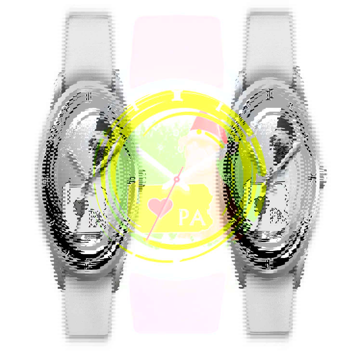 Lovely Pug Dog Pennsylvania Christmas Special Wrist Watch