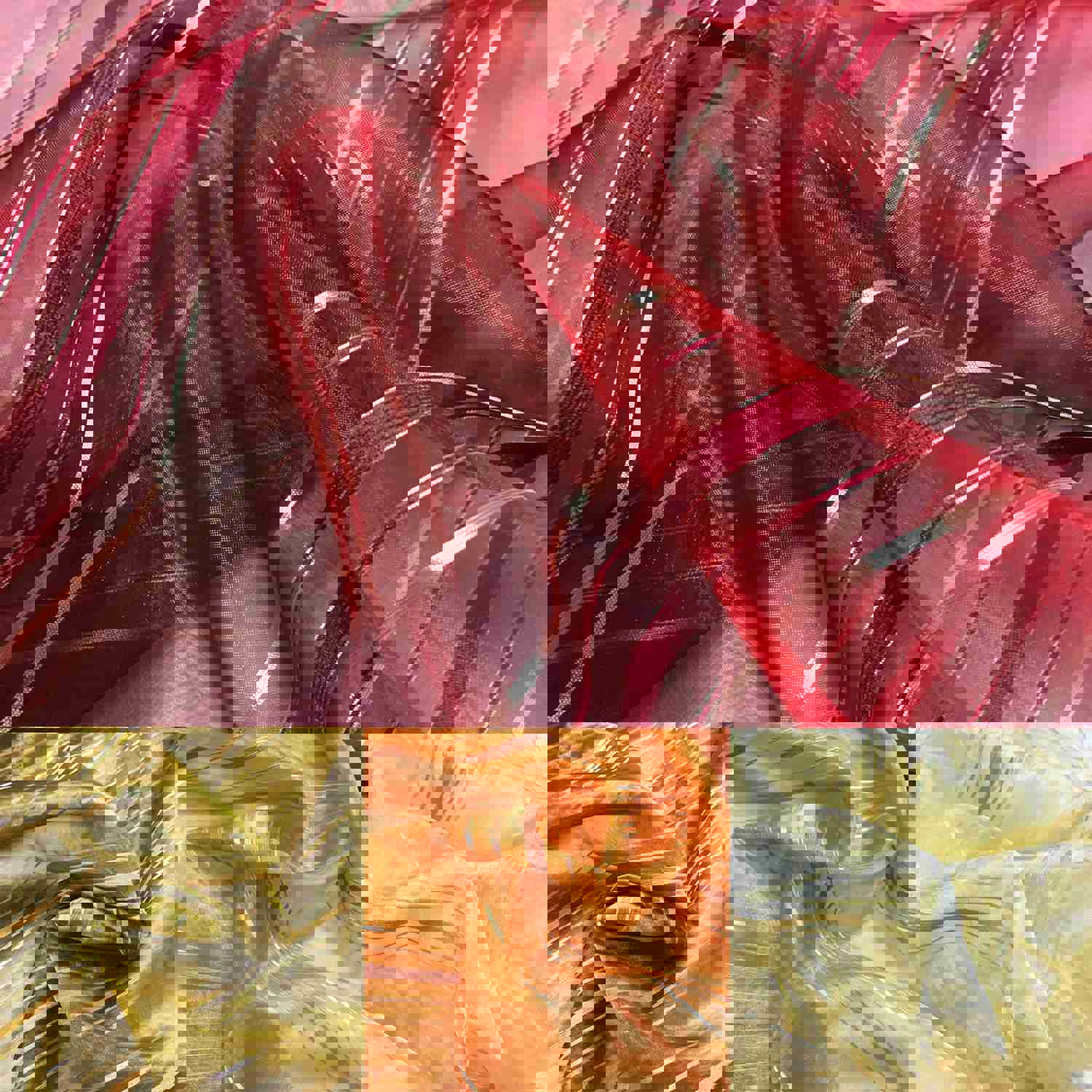 5 Yards Iridescent Sheer Fabric for Drapery, Curtain, and Home Decor