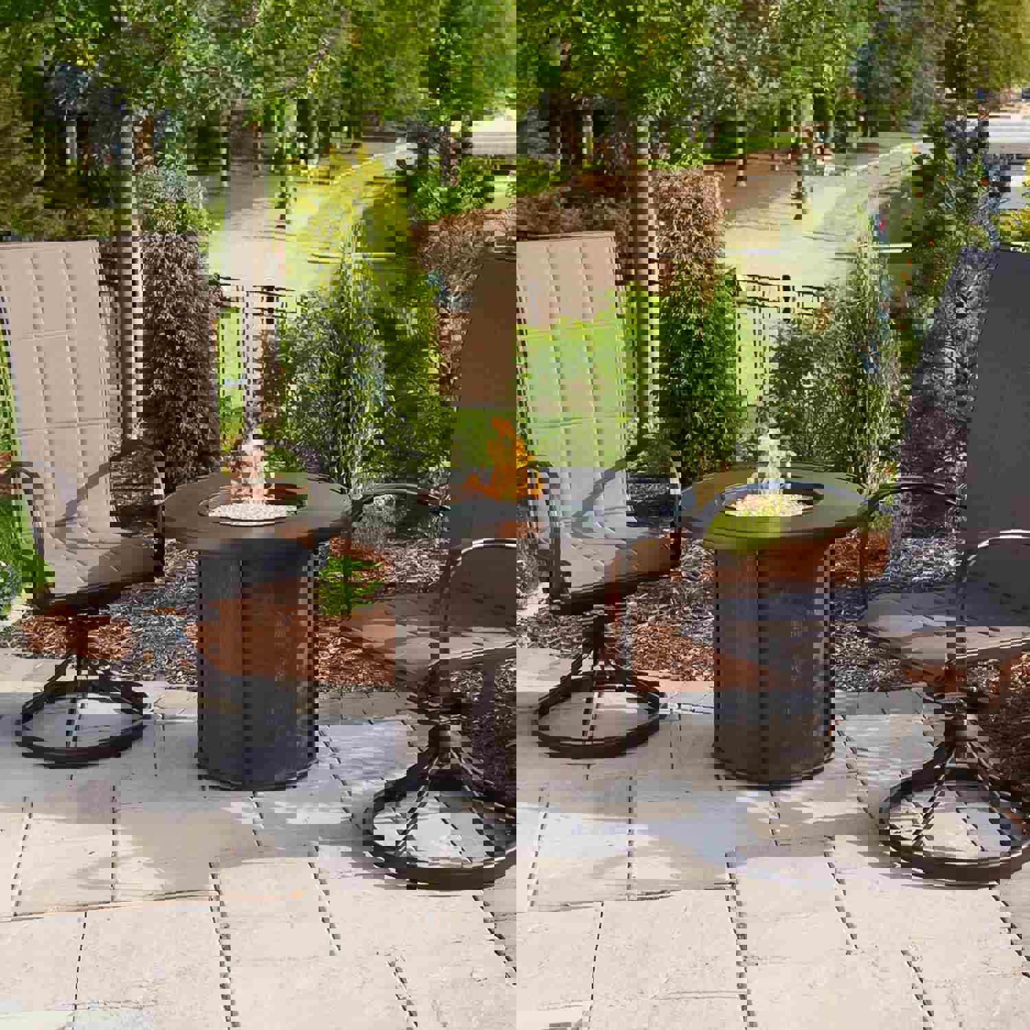 Stonefire Round Gas Fire Pit Table