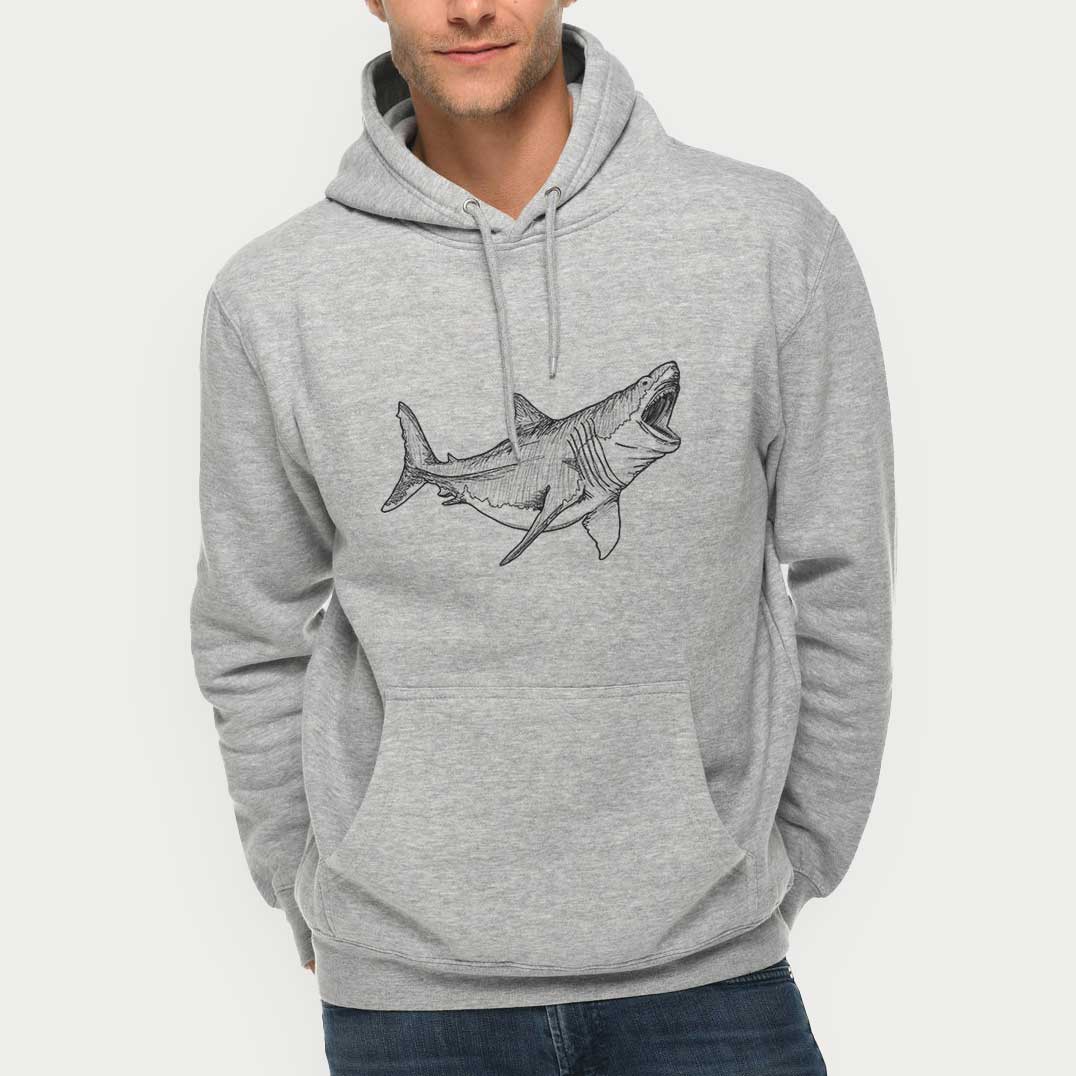 Megalodon - Otodus Megalodon - Mid-Weight Unisex Premium Blend Hoodie