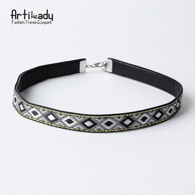 Artilady Leather Boho Choker Necklace - Multicolor Bohemian Fashion Jewelry for Women