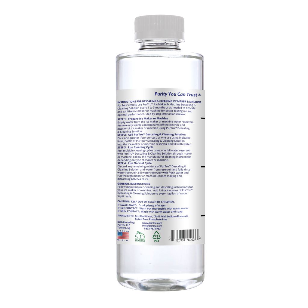PurTru™ All-Natural Ice Maker & Machine Descaling and Cleaning Solution