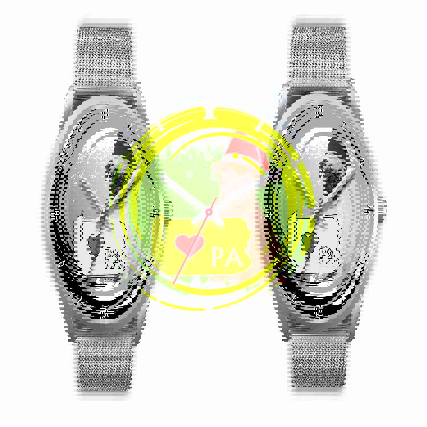 Lovely Pug Dog Pennsylvania Christmas Special Wrist Watch