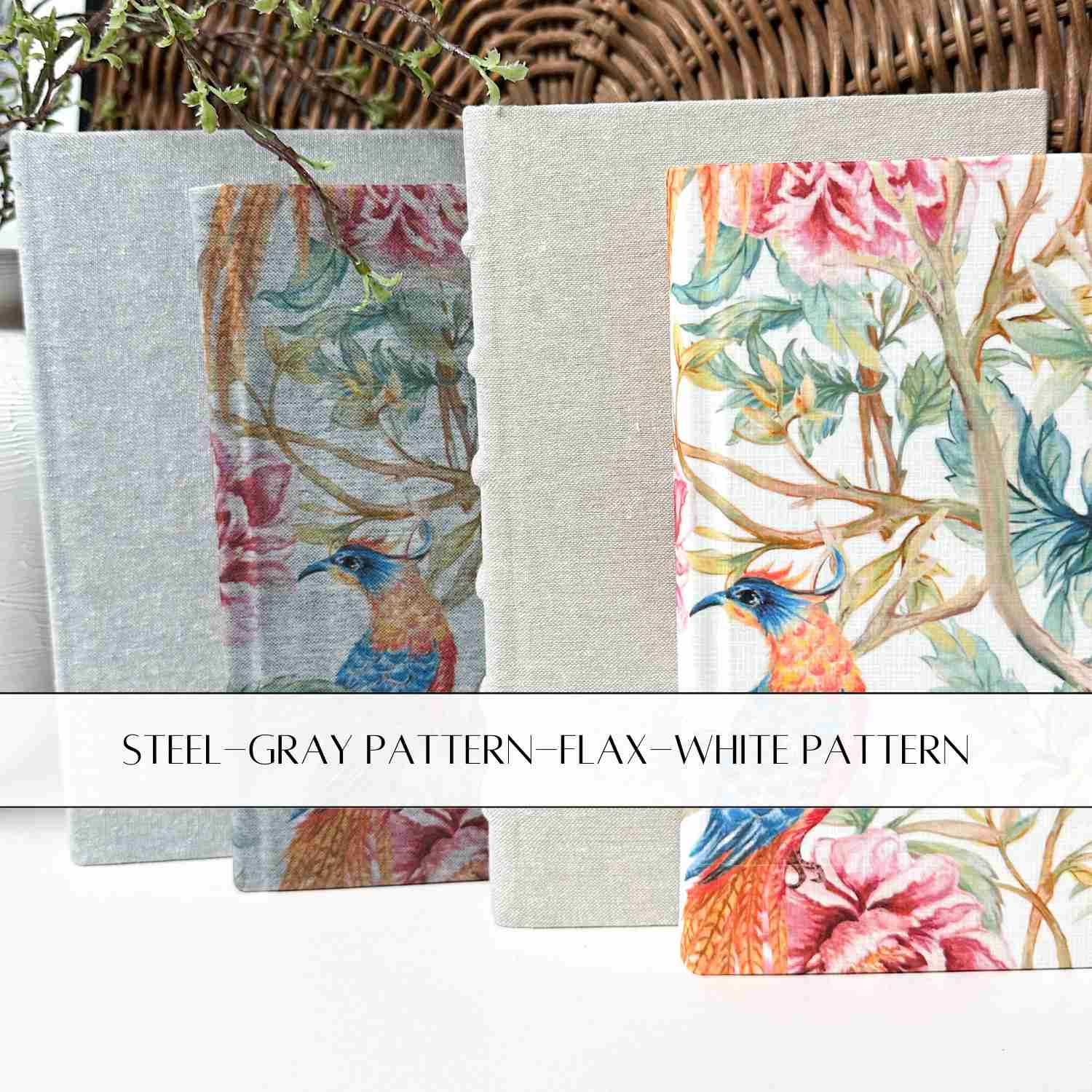 Pattern Play - Mix and Match Linen Wrapped Books for Home Decor