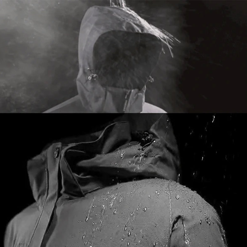 Men's Windproof Waterproof Jacket - Outdoor Winter Softshell with Fleece Lining