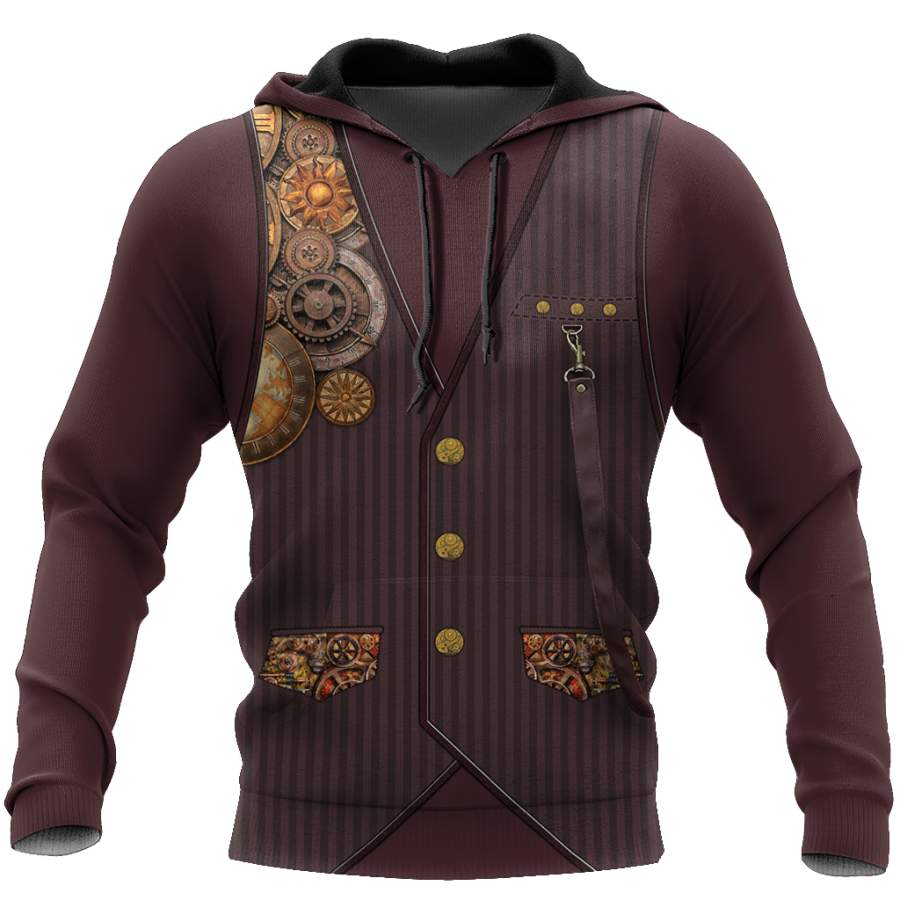 Joycorners Custom Name Steampunk Mechanic Printed 3D Hoodie