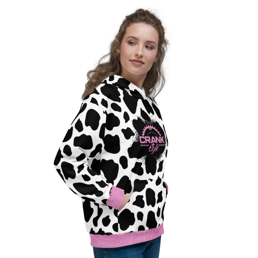 MTB Cow Hoodie - Unisex Mountain Bike Cow Pattern Hoodie