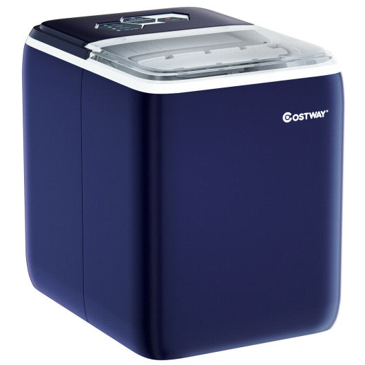 44 lbs Portable Countertop Ice Maker Machine with Scoop - Navy
