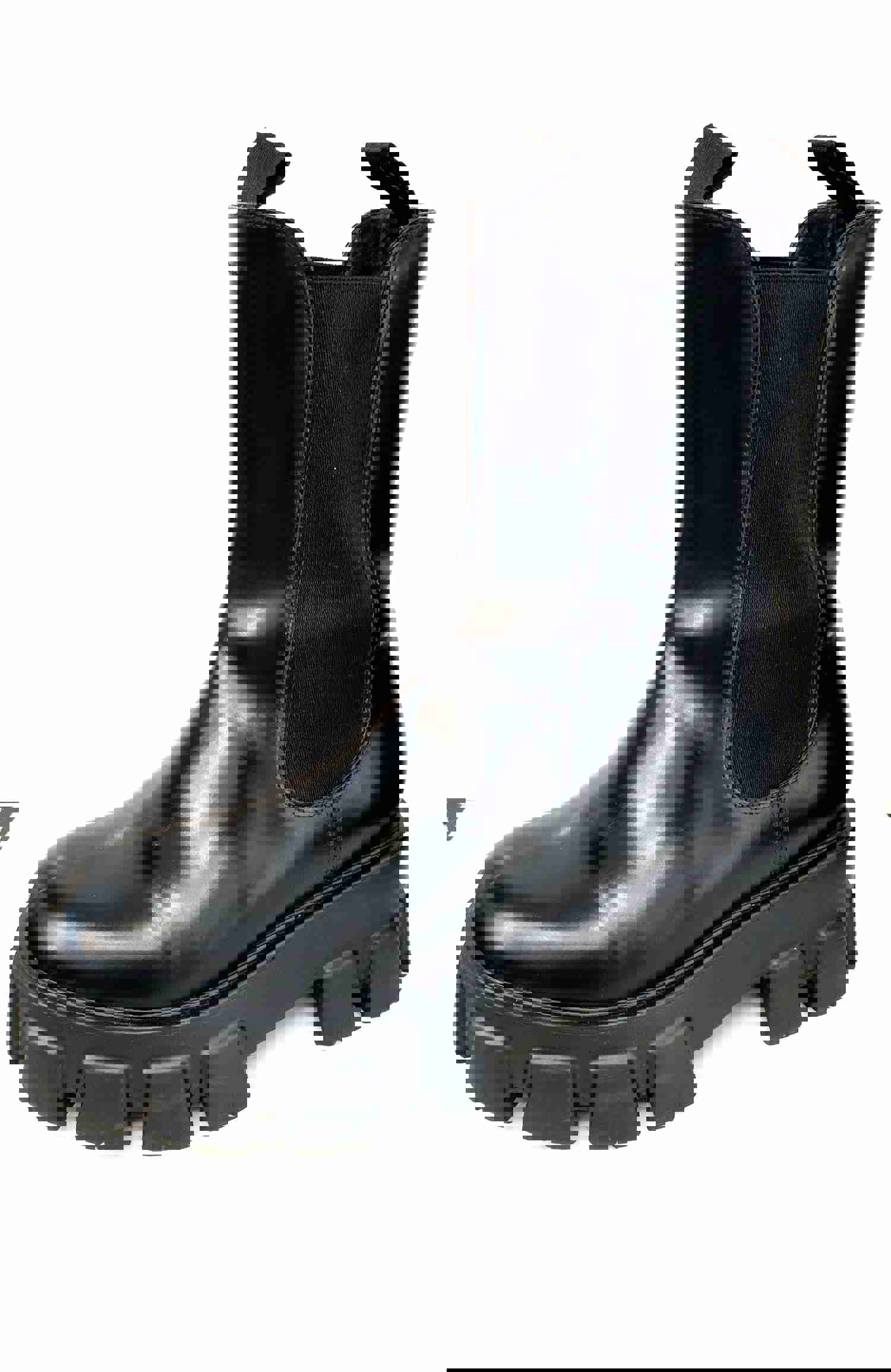 PRADA SPAZZOLATO ROIS MONLITH BRUSHED LEATHER CHELSEA BOOTS