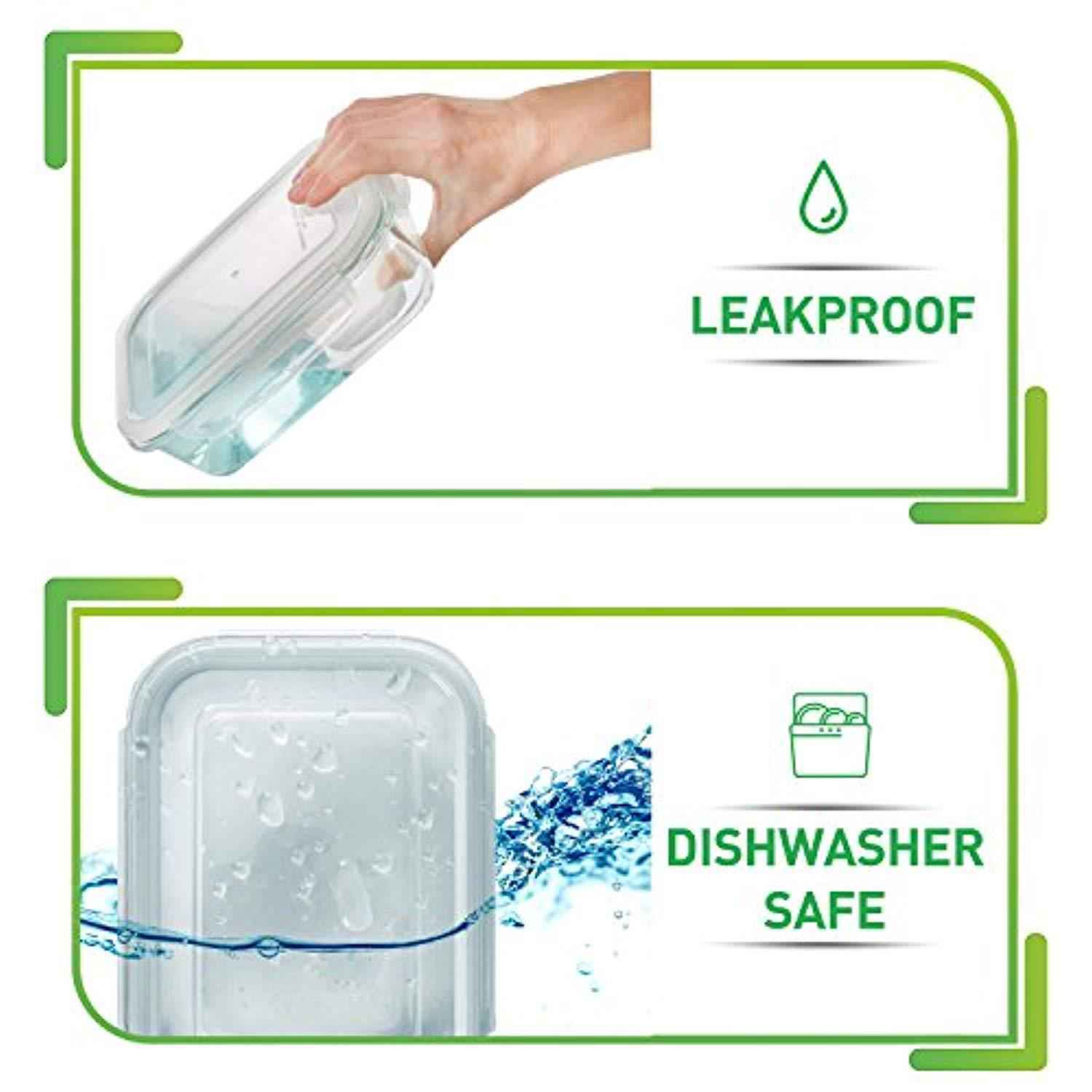 5-Pack 36oz Glass Meal Prep Containers with Lids - Airtight Food Storage