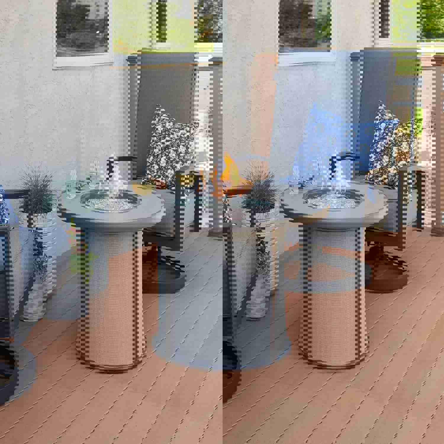 Stonefire Round Gas Fire Pit Table