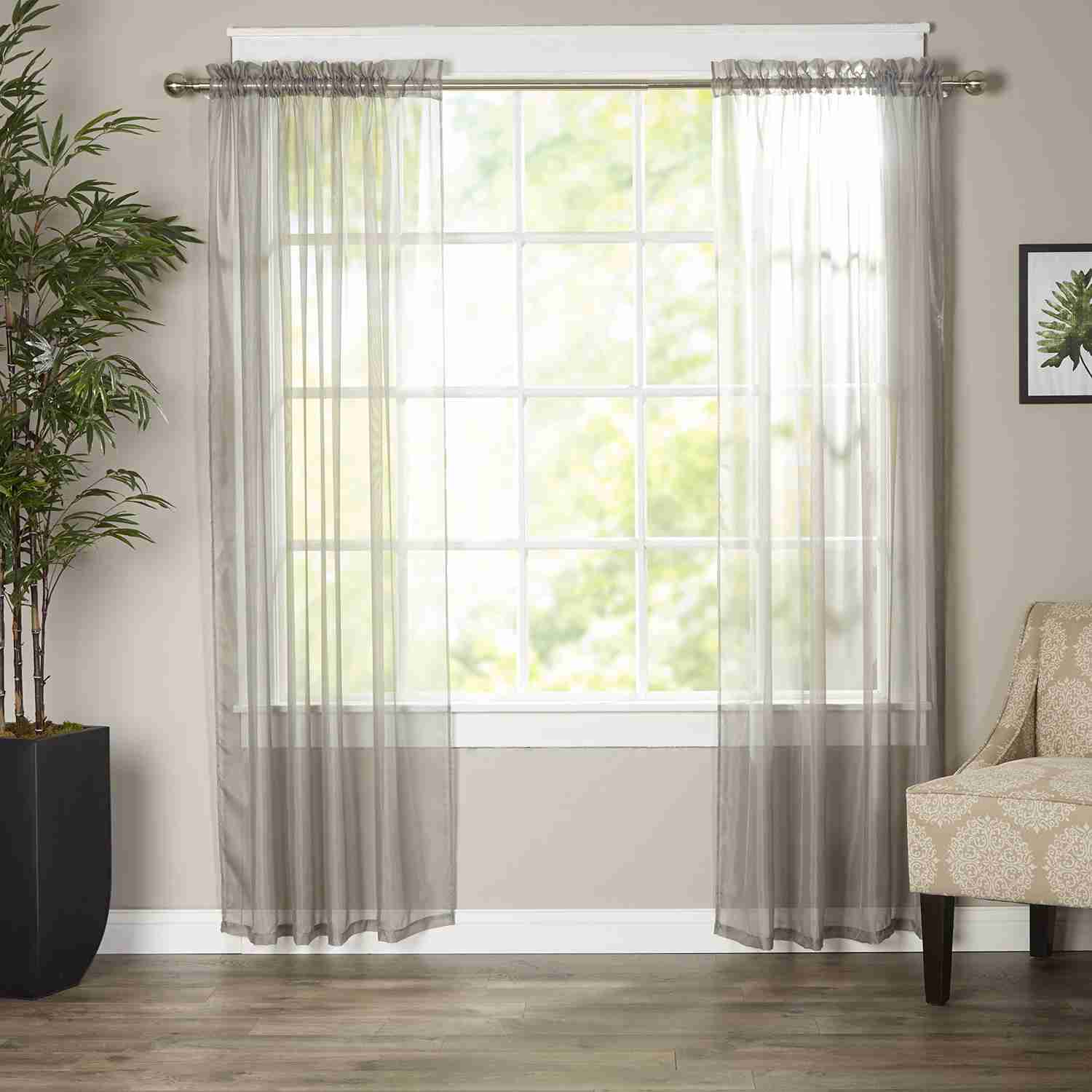 Luxury Sheer Curtains Set of 2 for Kitchen, Bedroom, and Living Room