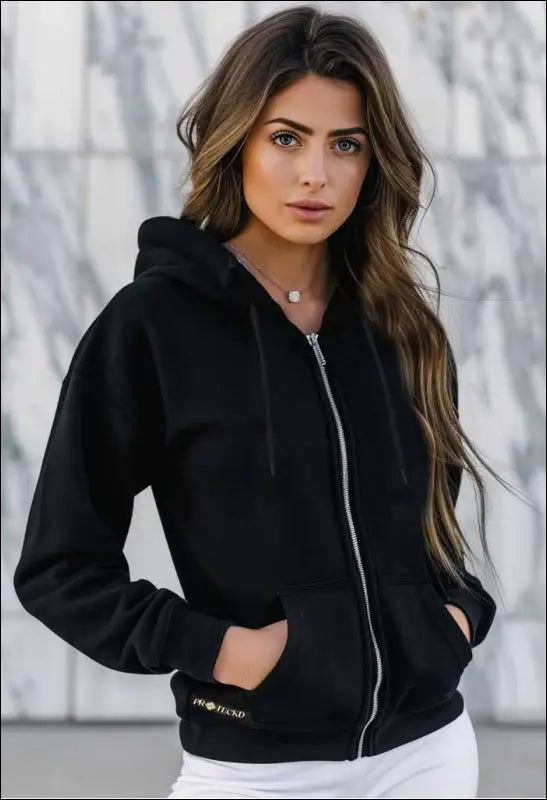 Women's Faraday Silver Lined Zip Up EMF Proof Hoodie
