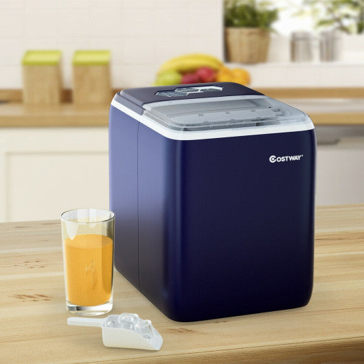 44 lbs Portable Countertop Ice Maker Machine with Scoop - Navy