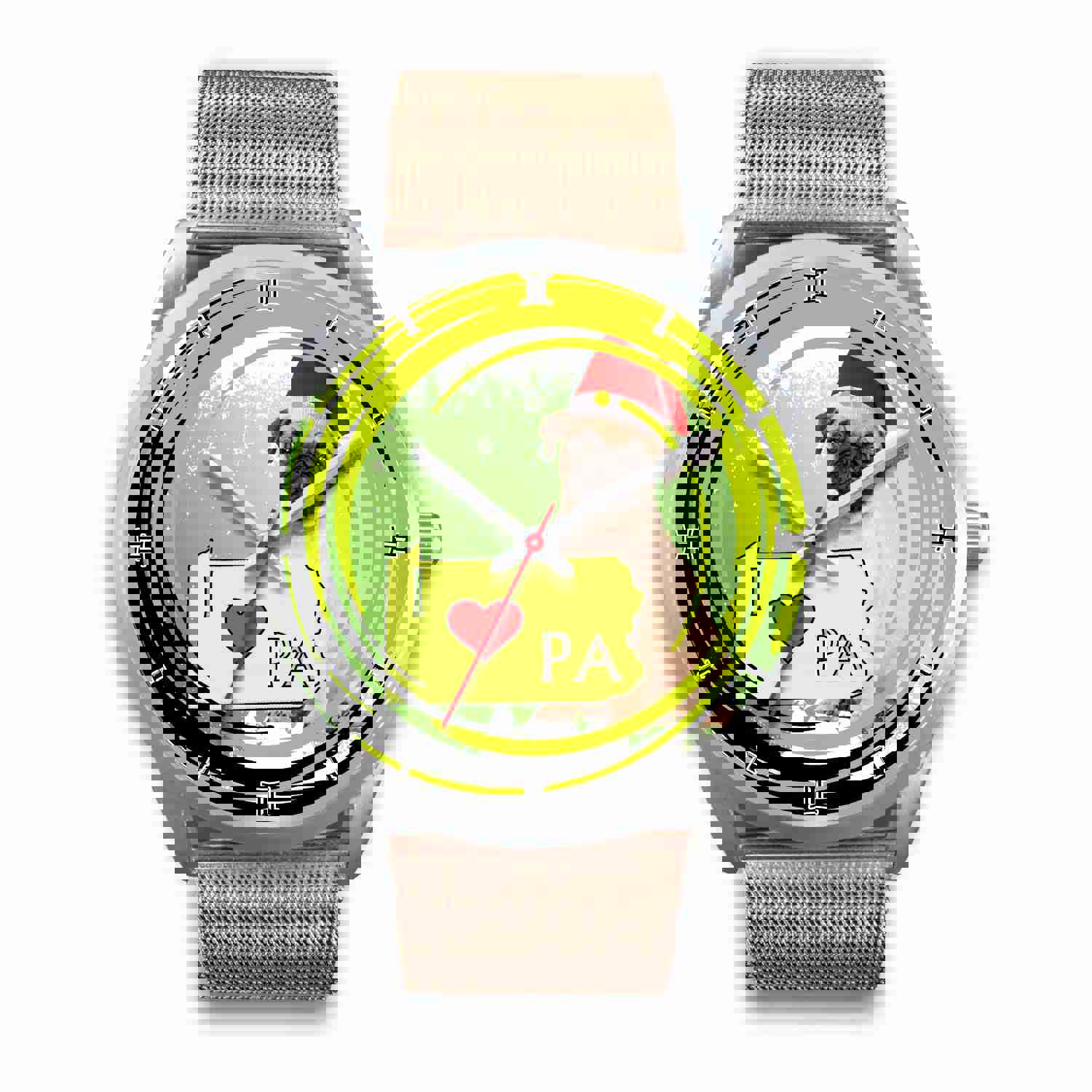 Lovely Pug Dog Pennsylvania Christmas Special Wrist Watch