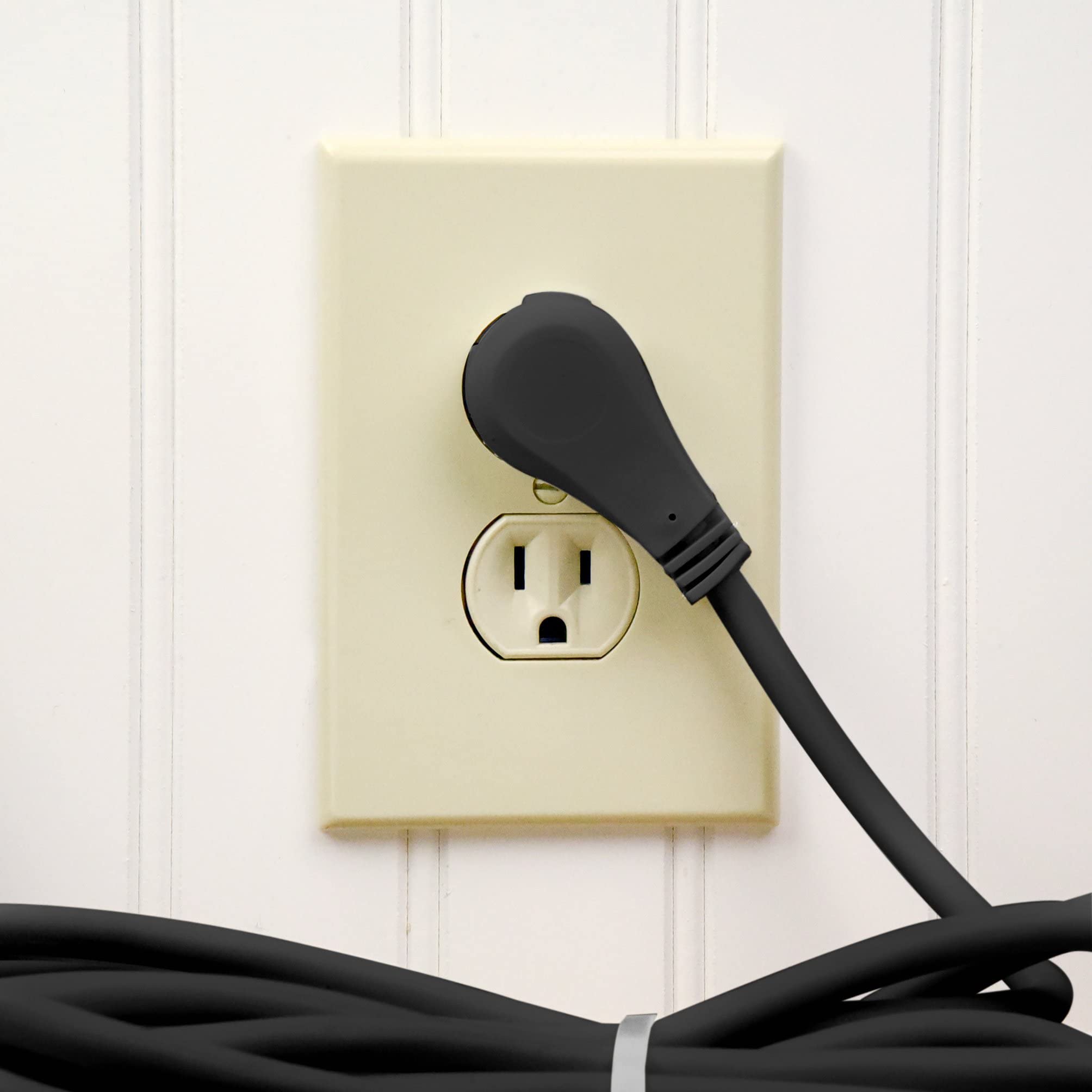 Bindmaster Flat Multiple Outlet Extension Cord 25 Ft - UL-Listed 3-Prong Multi Extension Wire